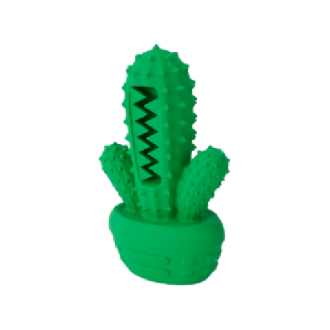 Waggly Rubber Cactus Chew & Treat Dog Toy