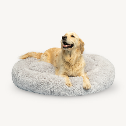 Waggly Calming Dog Bed - Light Grey