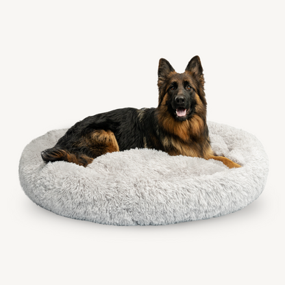 Waggly Calming Dog Bed - Light Grey