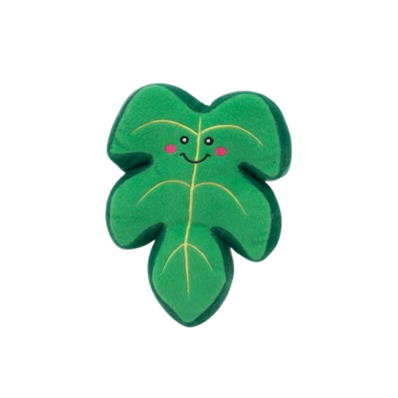 ZippyPaws Squeakie Pattiez - Monstera Leaf Dog Toy