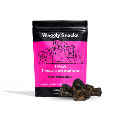 Waggly Snacks Pork Puff Cubes Dog Treats