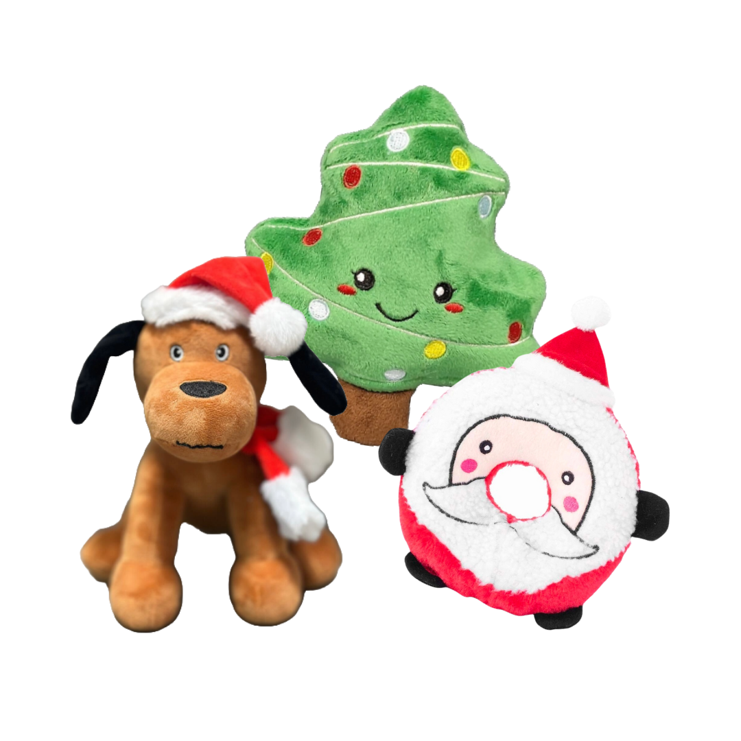 Santa Paws Surprise Dog Toy bundle