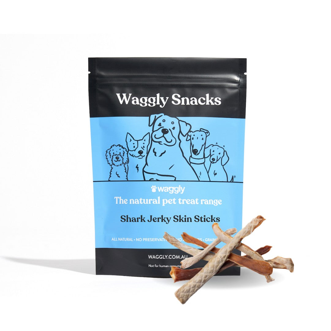 Waggly Snacks Shark Jerky Skin Sticks Dog Treats