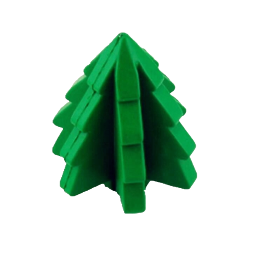 Waggly Rubber Christmunch Tree Chew Dog Toy