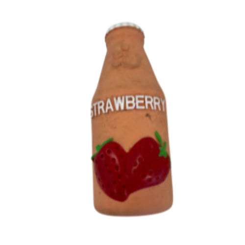 Waggly Juice Box Strawberry Squeaker Dog Toy