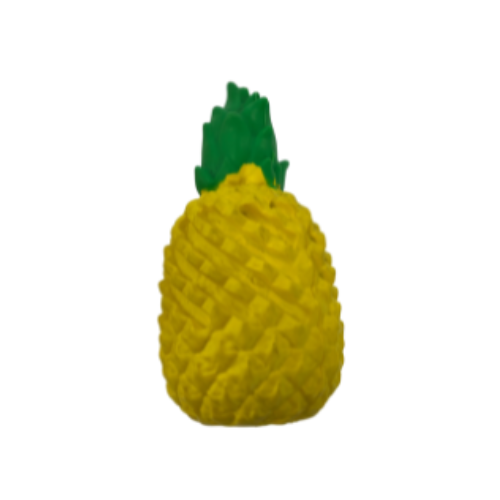 Waggly Rubber  Pineapple Chew Squeaker Dog Toy