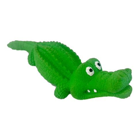 Waggly Rubber Crocodile Squeaker Dog Toy
