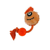Waggly Rope One Eye Furry Monster Dog Toy