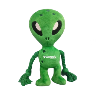 Waggly Plush Alien Dog Toy