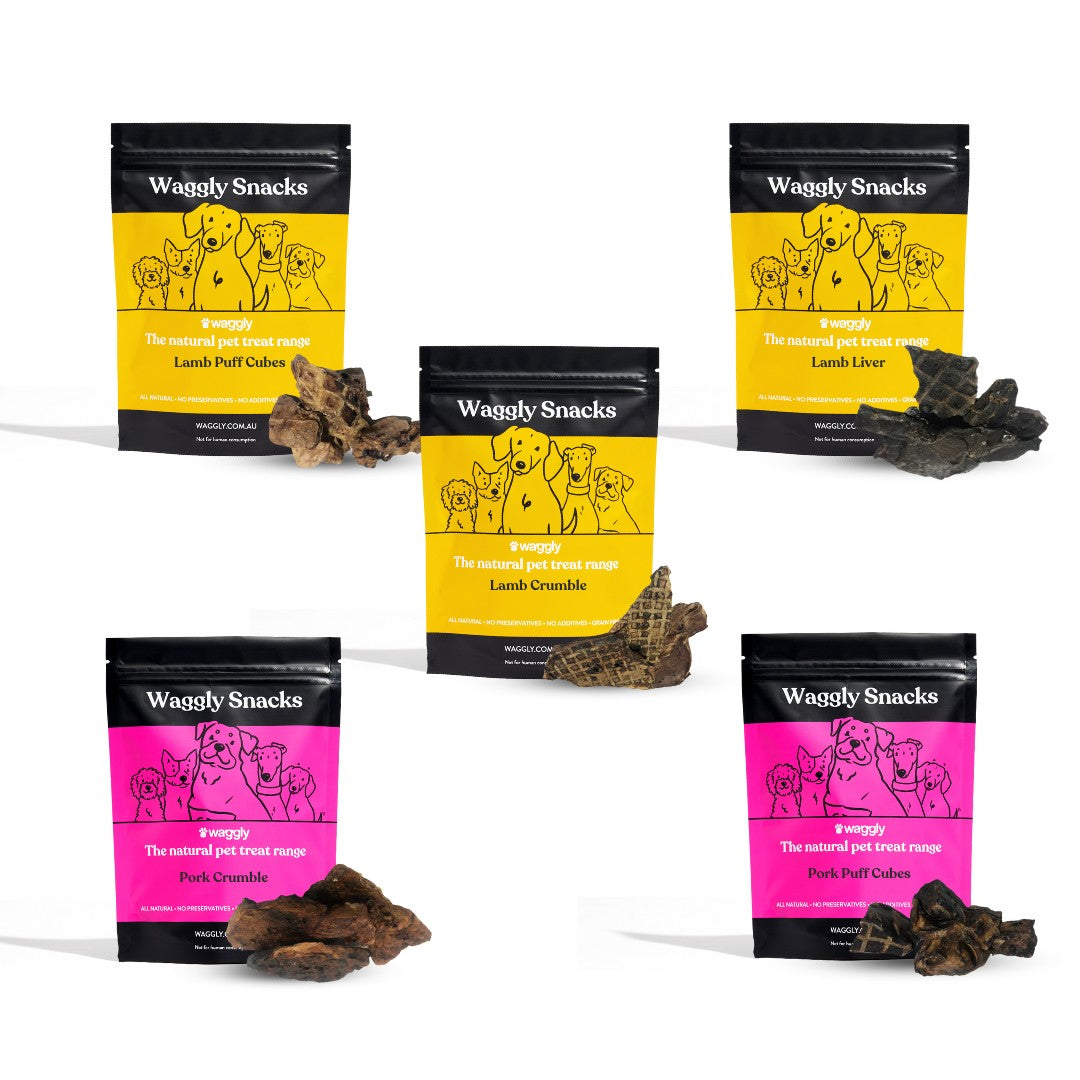 Waggly Snacks Lamb & Pork Mix bundle Dog Treats