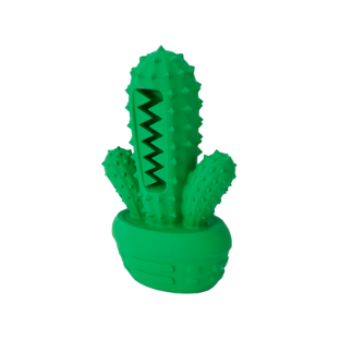 Waggly Rubber Cactus Chew & Treat Dog Toy