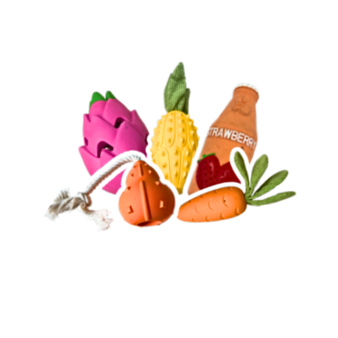 Waggly Fruit Dog Toy Bundle