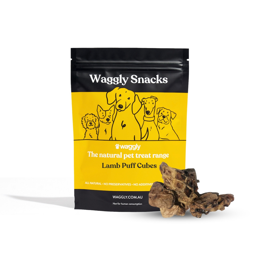 Waggly Snacks Lamb Puff Cubes Dog Treats